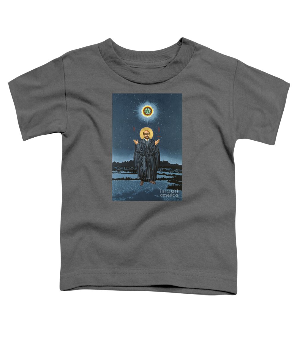 St. Ignatius Toddler T-Shirt featuring the painting St. Ignatius in Prayer Beneath the Stars 137 by William Hart McNichols