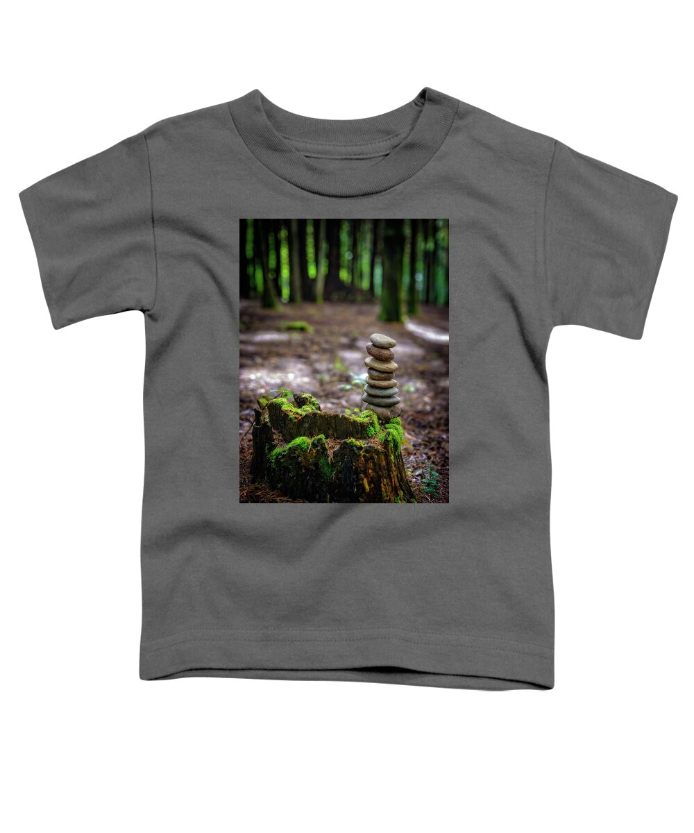 Stacked Stones Toddler T-Shirt featuring the photograph Stacked Stones And Fairy Tales by Marco Oliveira