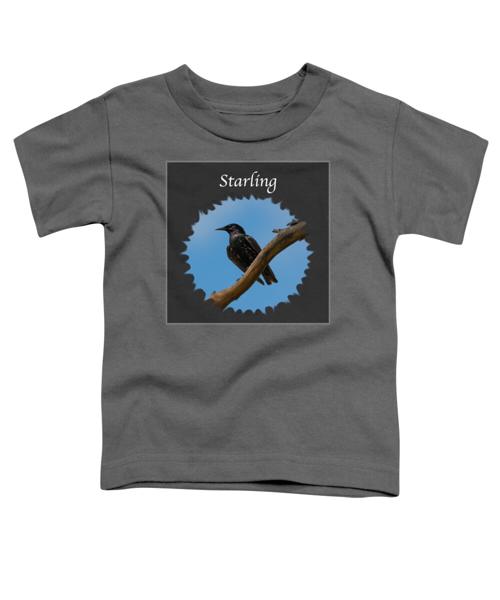 Starling Toddler T-Shirt featuring the photograph Starling  by Holden The Moment