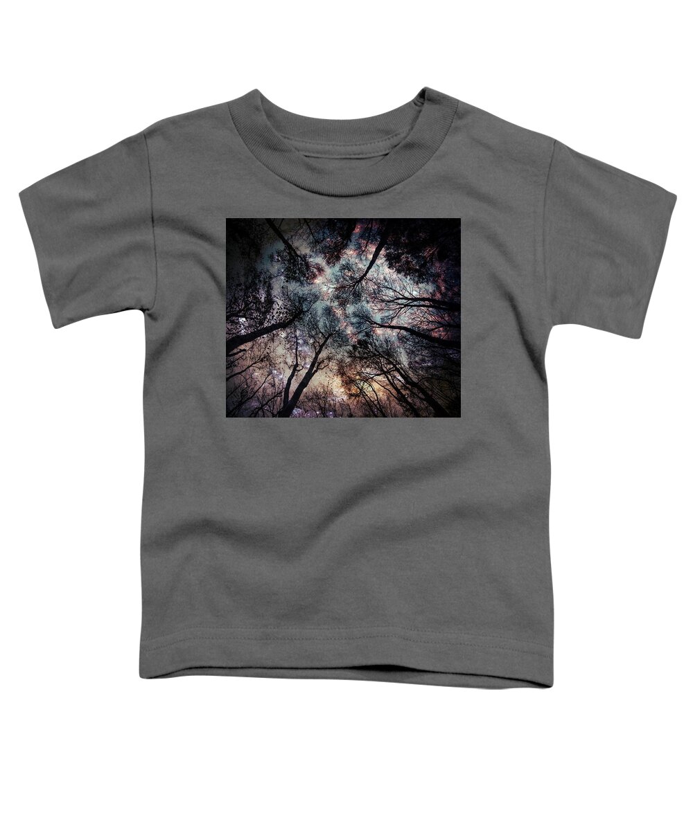 Starry Sky In The Forest Toddler T-Shirt featuring the photograph Starry Sky in the Forest by Marianna Mills