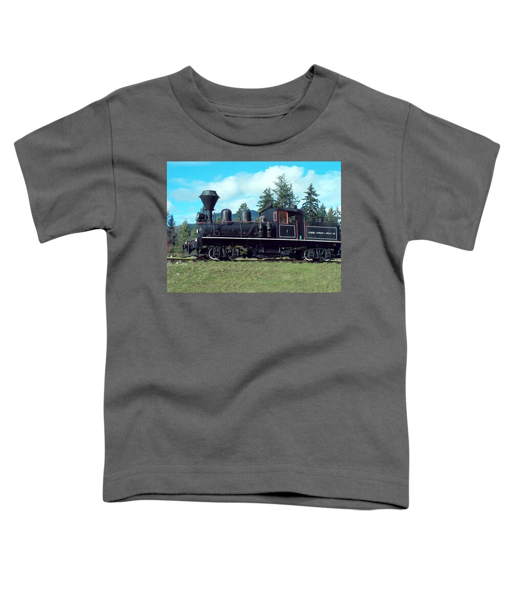 Train Toddler T-Shirt featuring the photograph Steam Locomotive by Wayne Enslow