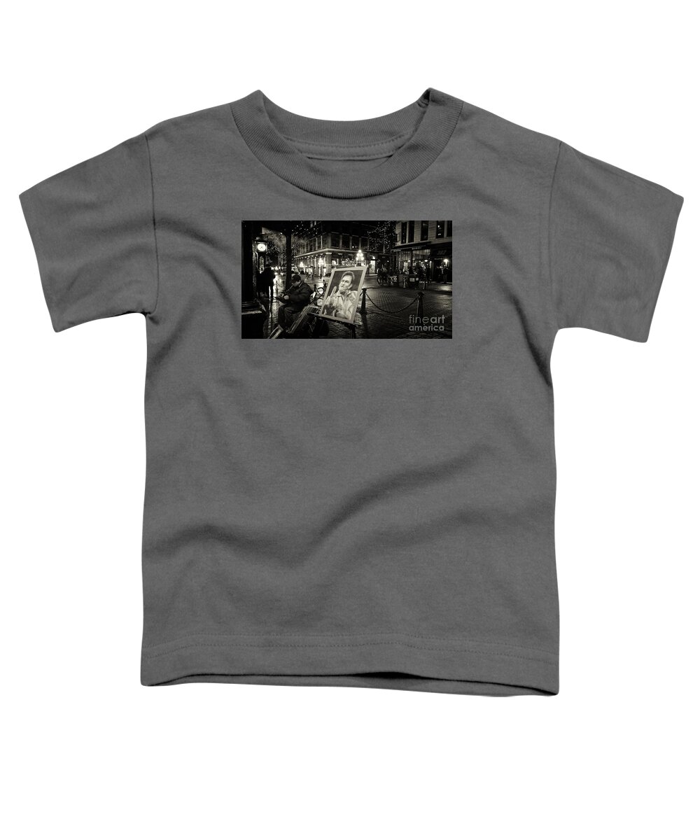 Monochrome Toddler T-Shirt featuring the photograph Steamin' Johnny by Cameron Wood