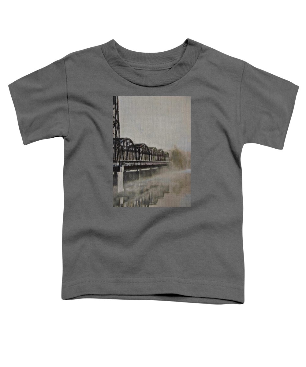 Stillwater Minnesota Toddler T-Shirt featuring the painting Stillwater by Cara Frafjord