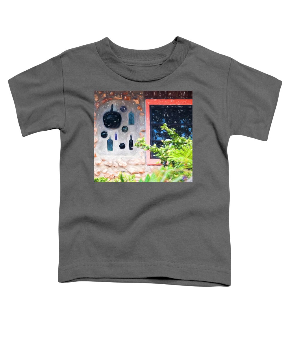 Conchkey Toddler T-Shirt featuring the photograph Stone Cottage Wall Art 2 by Ginger Wakem