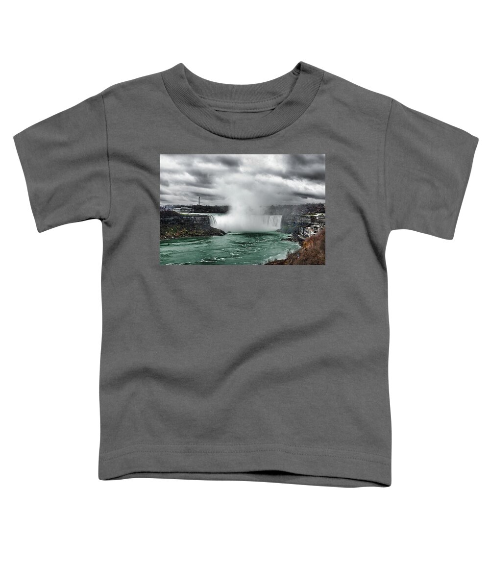Storm Toddler T-Shirt featuring the digital art Storm at Niagara by JGracey Stinson