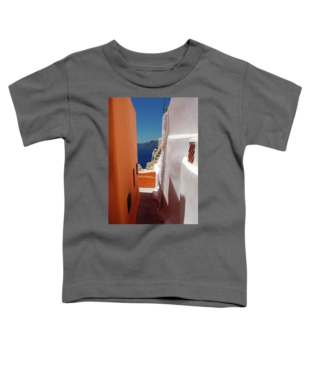 Stairs Toddler T-Shirt featuring the photograph Street view by Alberto Audisio