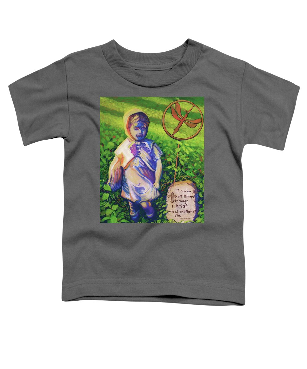  Toddler T-Shirt featuring the painting Strength by Jeanette Jarmon