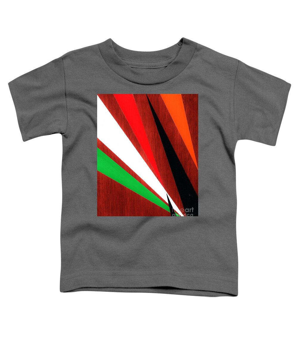 #abstract #contemporaryart #modernart #2d #abstractart #artist #beautiful #colorful #expressionism #fineart #followart #greenliving #iloveart #interiordesign #luxuryart #nature #natureaddict #newartwork #painting #sustainable #surrealism #urban Toddler T-Shirt featuring the painting Stress Fractures by Allison Constantino