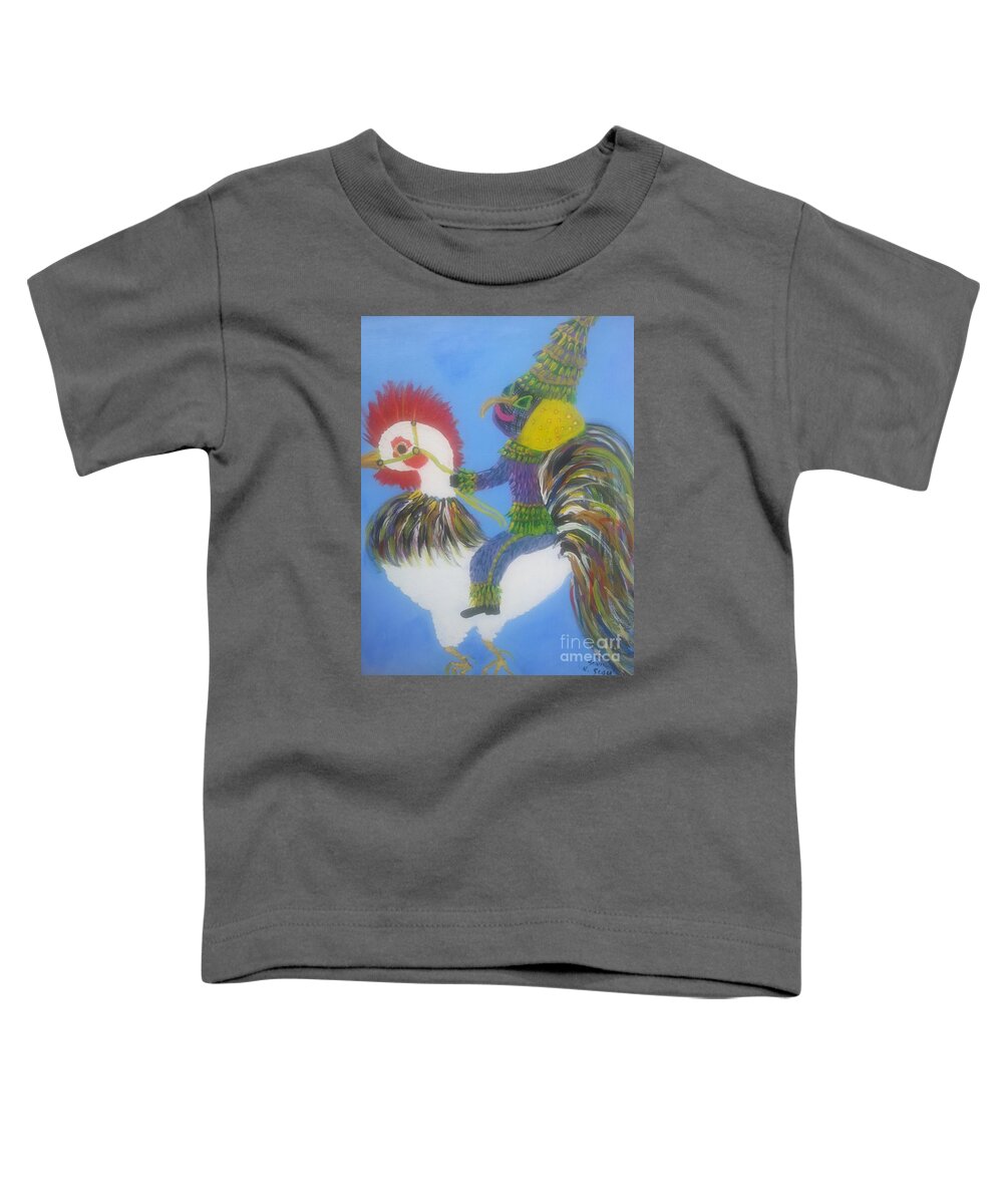 Strutting Toddler T-Shirt featuring the painting Strutting by Seaux-N-Seau Soileau