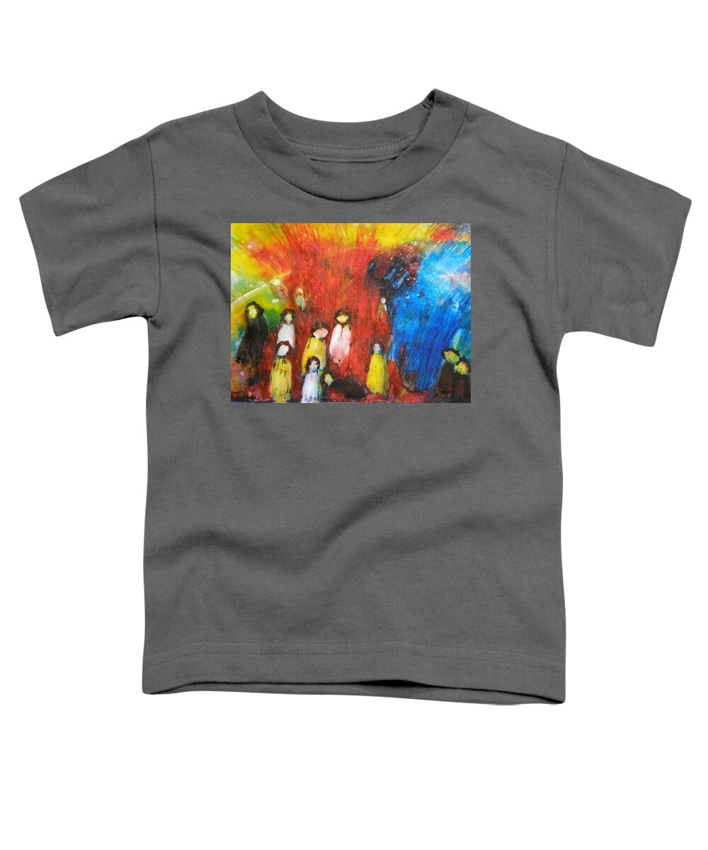 Children Toddler T-Shirt featuring the painting Suffer the Children by Janice Nabors Raiteri