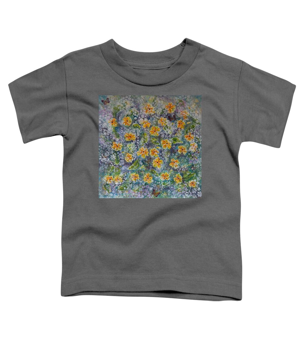 Acrylic Toddler T-Shirt featuring the painting Spring Bouquet by Theresa Marie Johnson