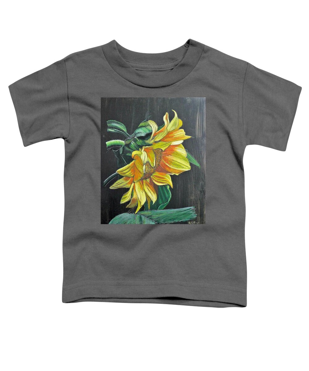 Flower Toddler T-Shirt featuring the pastel Sunflower 2 by Richard Le Page