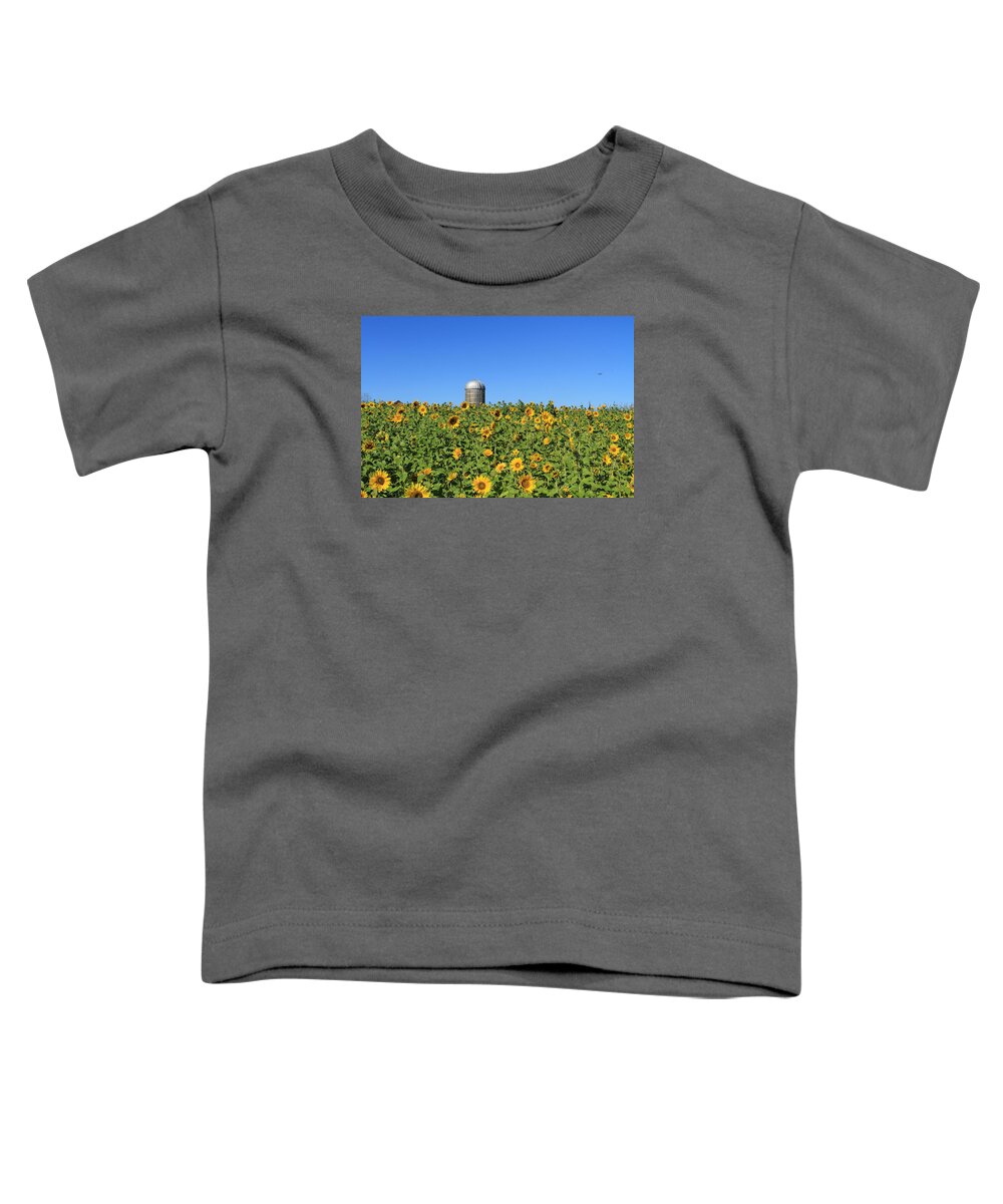 Sunflowers Toddler T-Shirt featuring the photograph Sunflower Fields Forever by Karen Ruhl