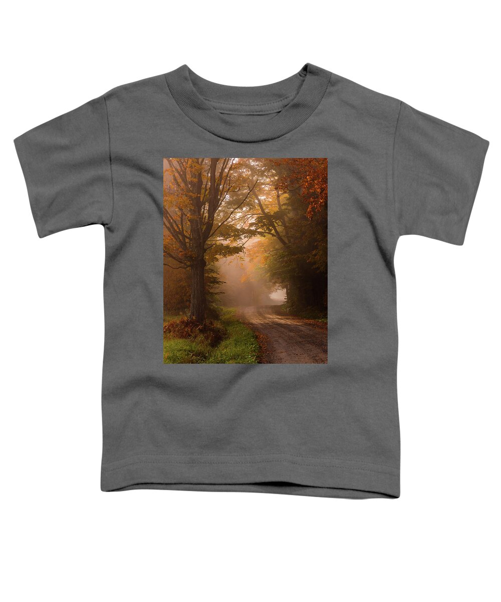 Foliage Toddler T-Shirt featuring the photograph Serenity of Fall by Tim Kirchoff