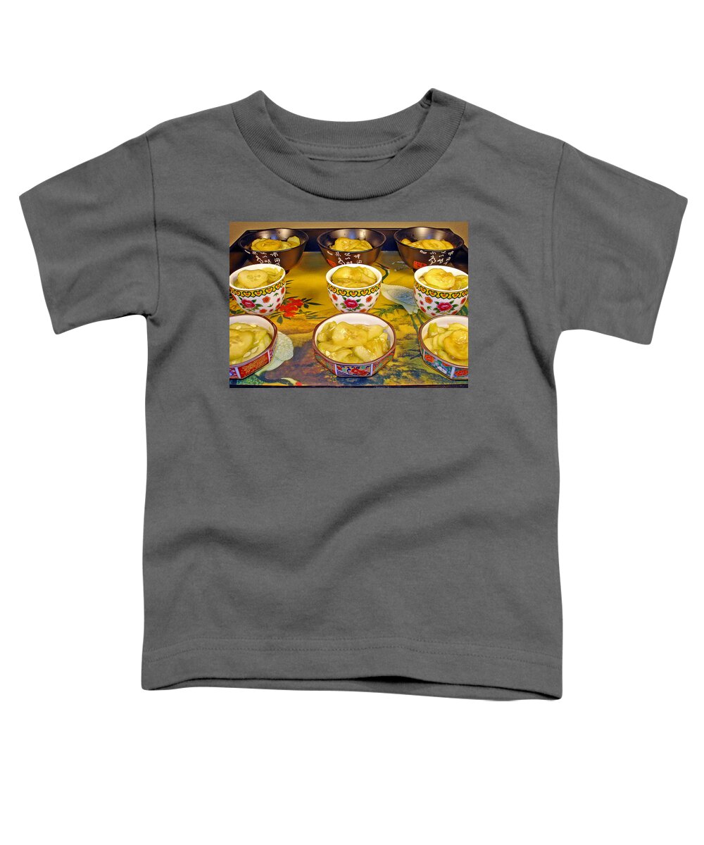 Sunomono Toddler T-Shirt featuring the photograph Sunomono in Japanese Teacups by Robert Meyers-Lussier