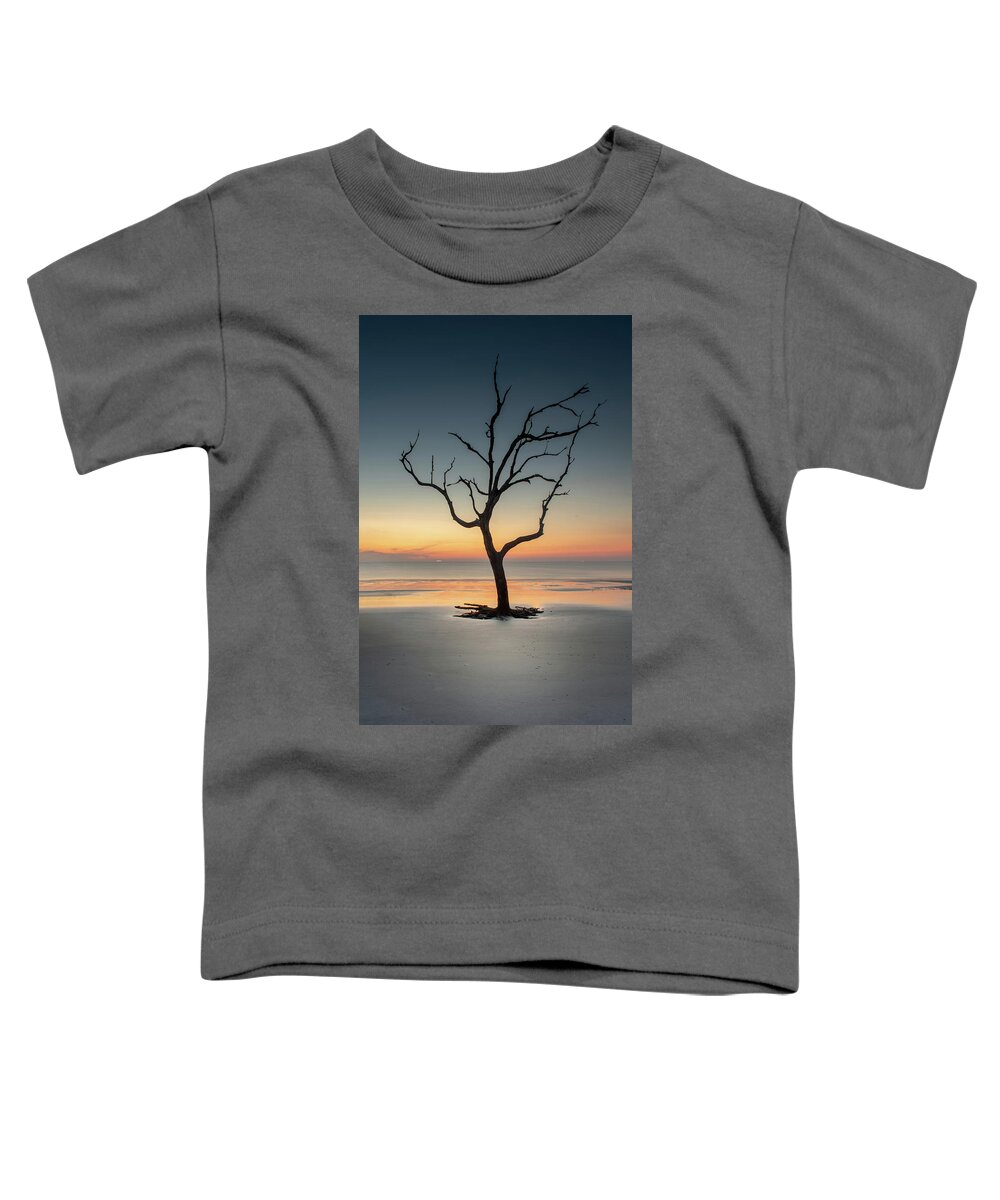 Greg Mimbs Toddler T-Shirt featuring the photograph Sunrise And A Driftwood Tree by Greg and Chrystal Mimbs