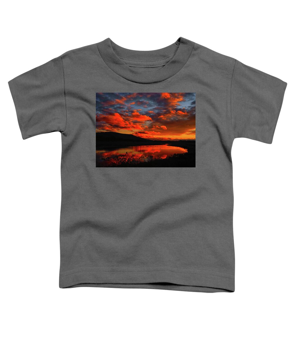 Sunset At Wallkill River National Wildlife Refuge Toddler T-Shirt featuring the photograph Sunset at Wallkill River National Wildlife Refuge by Raymond Salani III