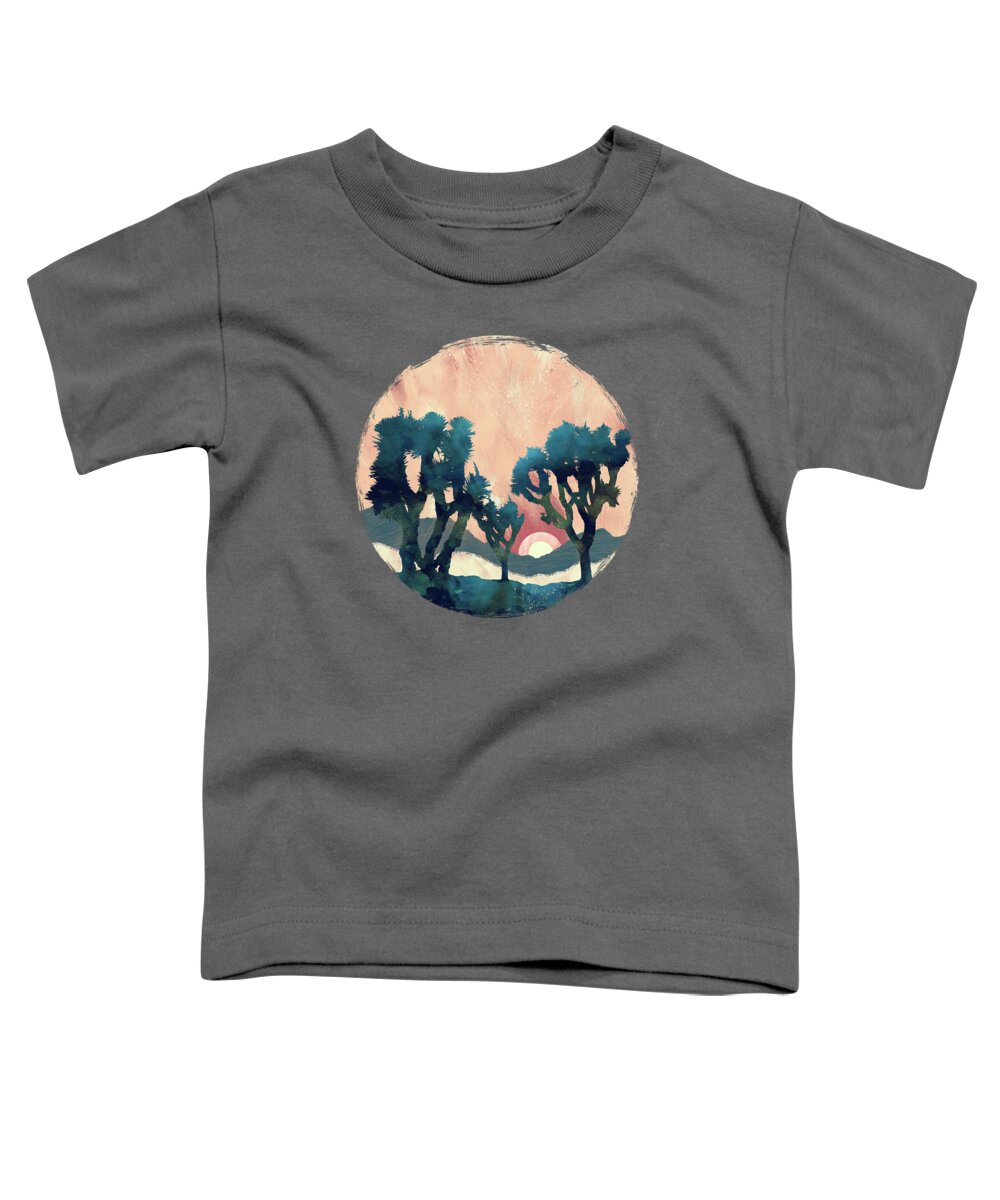 Sunset Toddler T-Shirt featuring the digital art Sunset Desert Canyon by Spacefrog Designs