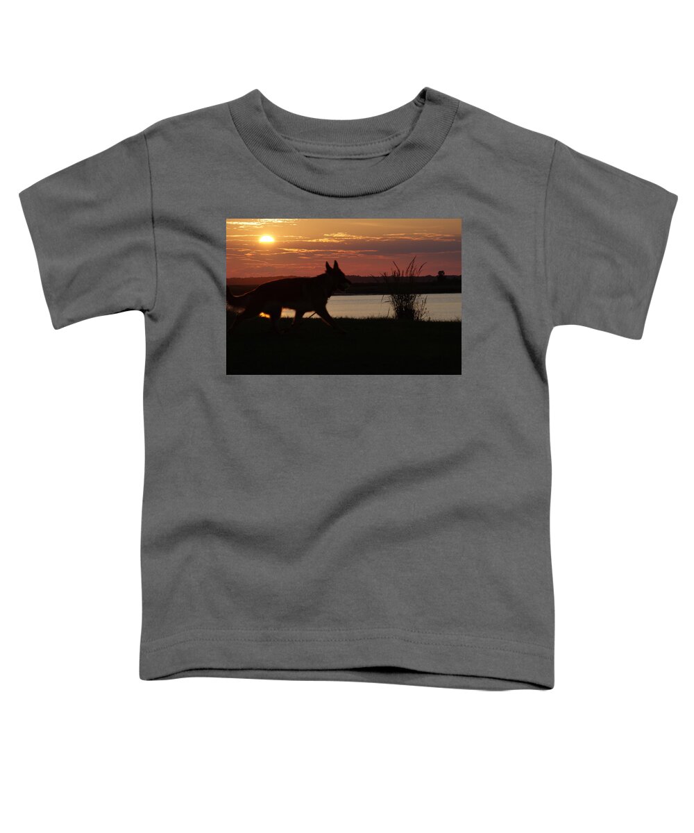 Wildwood Crest Toddler T-Shirt featuring the photograph Sunset Lake by Greg Graham