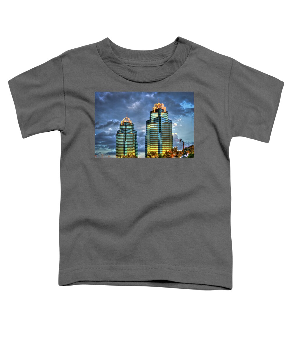 Reid Callaway King And Queen Buildings Images Toddler T-Shirt featuring the photograph Sunset Royalty King and Queen Concourse Buildings Architectural Art by Reid Callaway