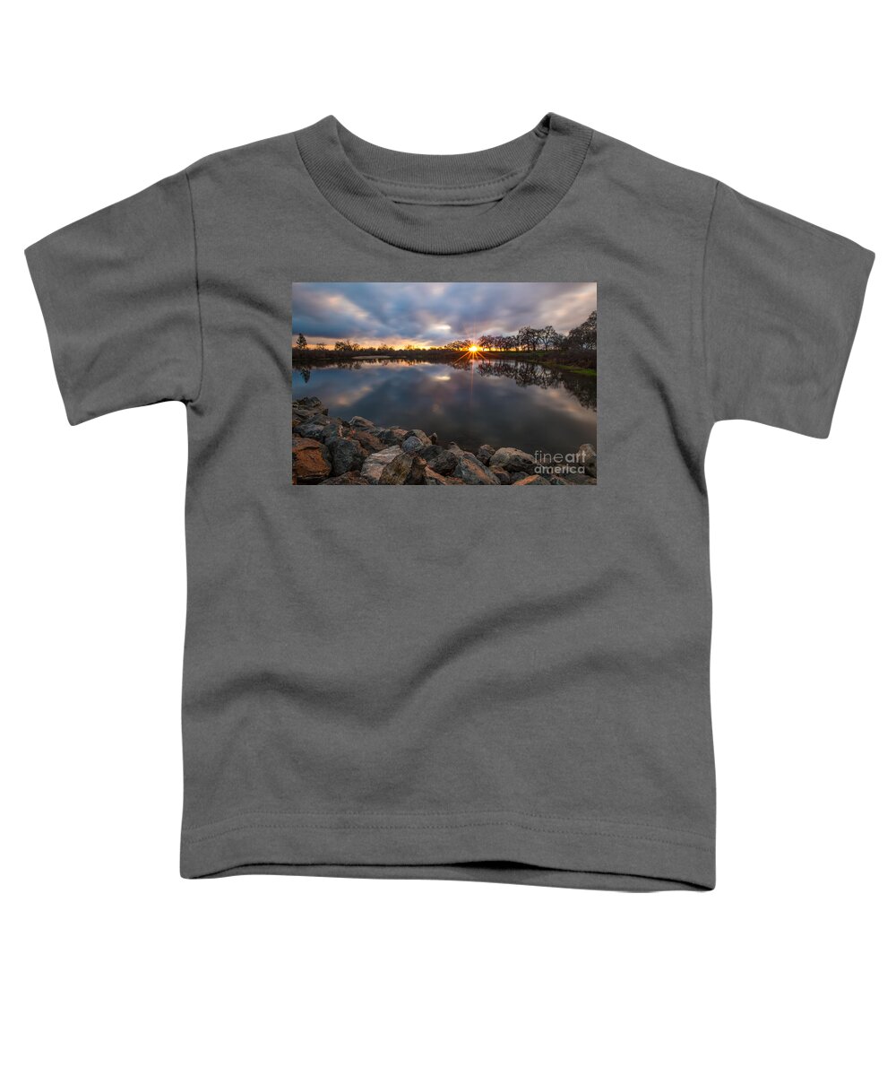 San Joaquin Toddler T-Shirt featuring the photograph Sunset San Joaquin River by Anthony Michael Bonafede