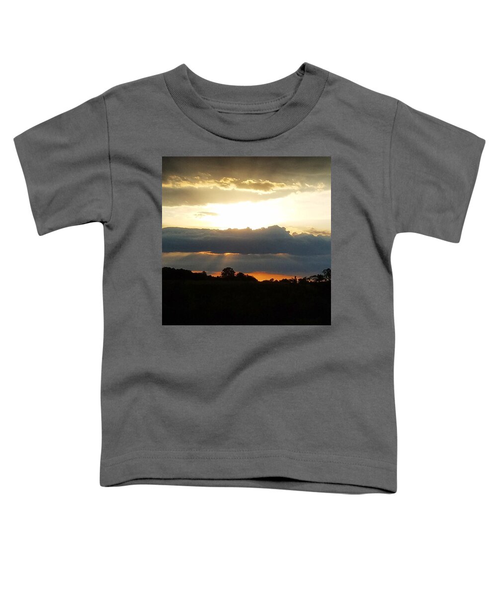 Sunset Toddler T-Shirt featuring the photograph Sunset Through the Dark by Vic Ritchey