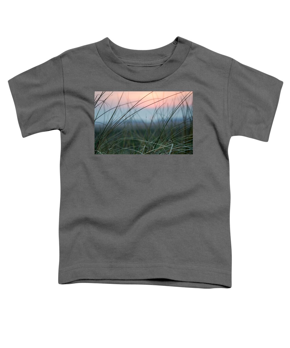 Sun Toddler T-Shirt featuring the photograph Sunset through the marsh grass by Spikey Mouse Photography