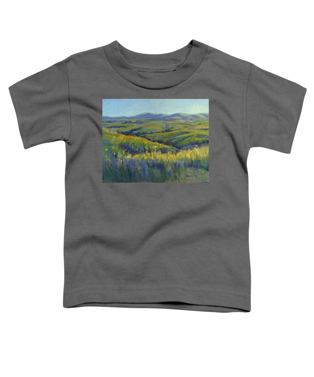 Superbloom Toddler T-Shirt featuring the painting Super Bloom 3 by Konnie Kim