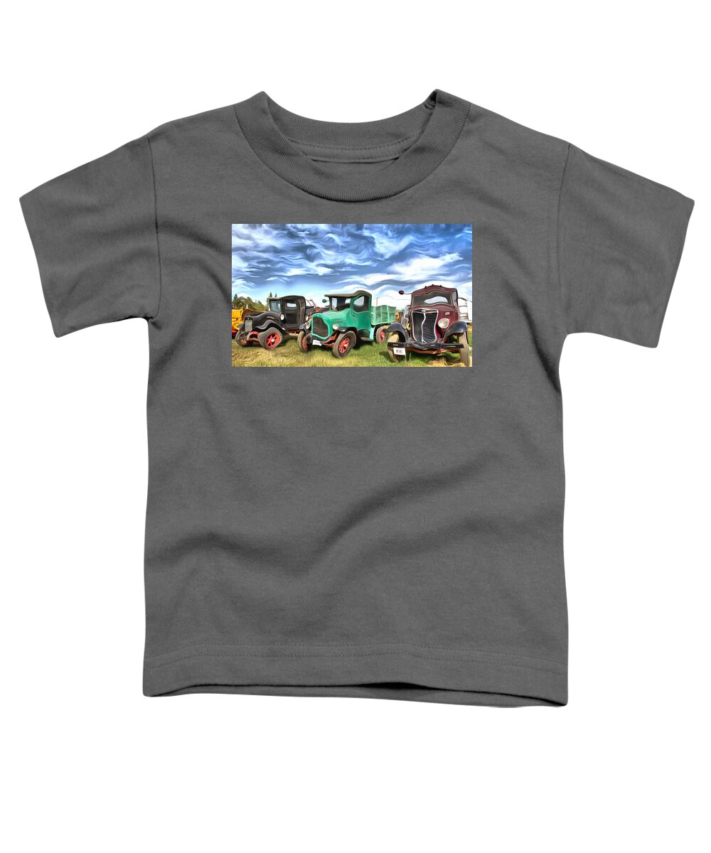Super Funky Antique Trucks Montana Toddler T-Shirt featuring the photograph Super Funky Antique Trucks Montana by Floyd Snyder
