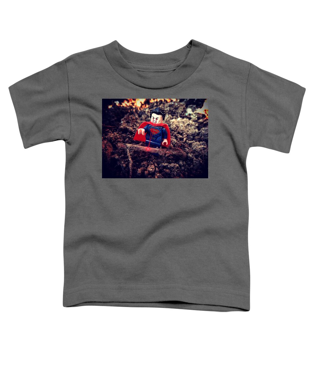 Superman Toddler T-Shirt featuring the photograph Superman by Richard Symons