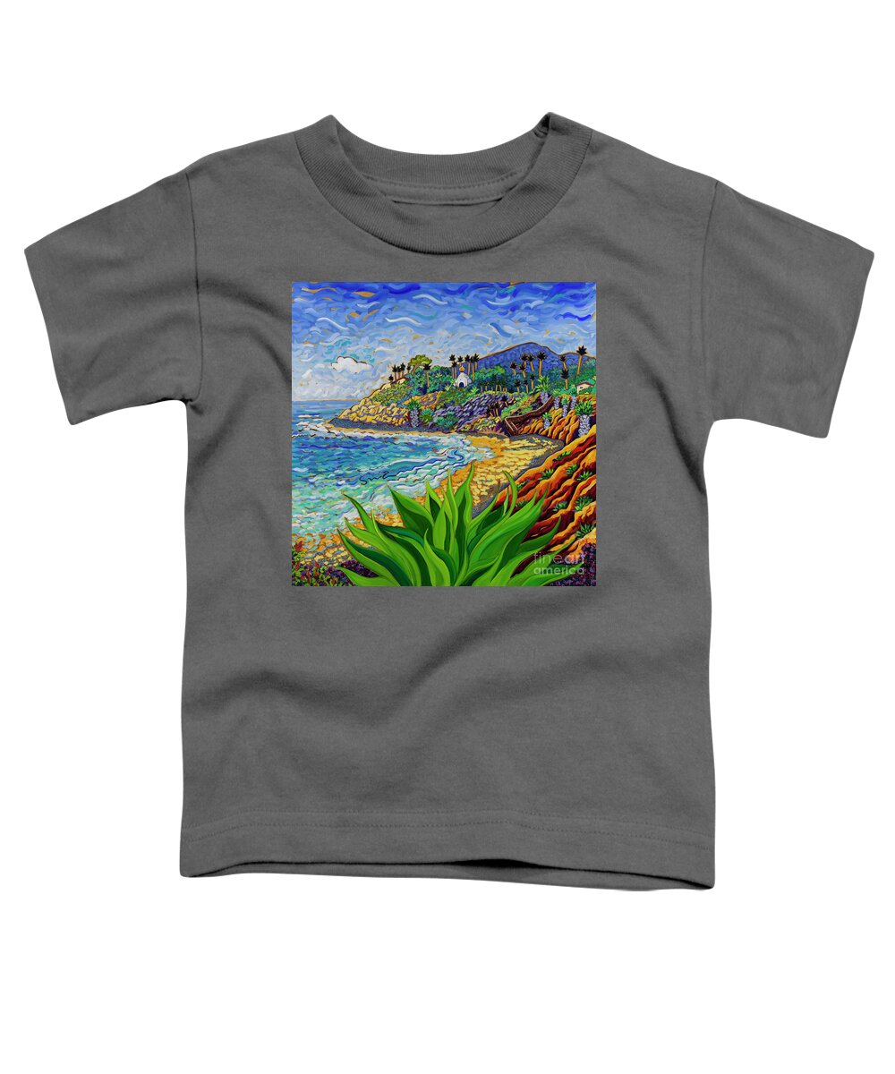 Seascape Toddler T-Shirt featuring the painting Swamis Agave Max by Cathy Carey