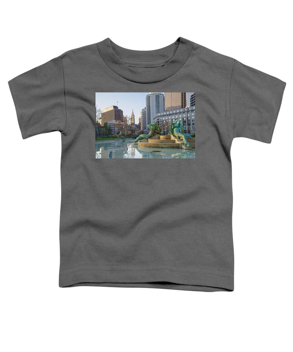 Swann Toddler T-Shirt featuring the photograph Swann Fountain in the Morning by Bill Cannon