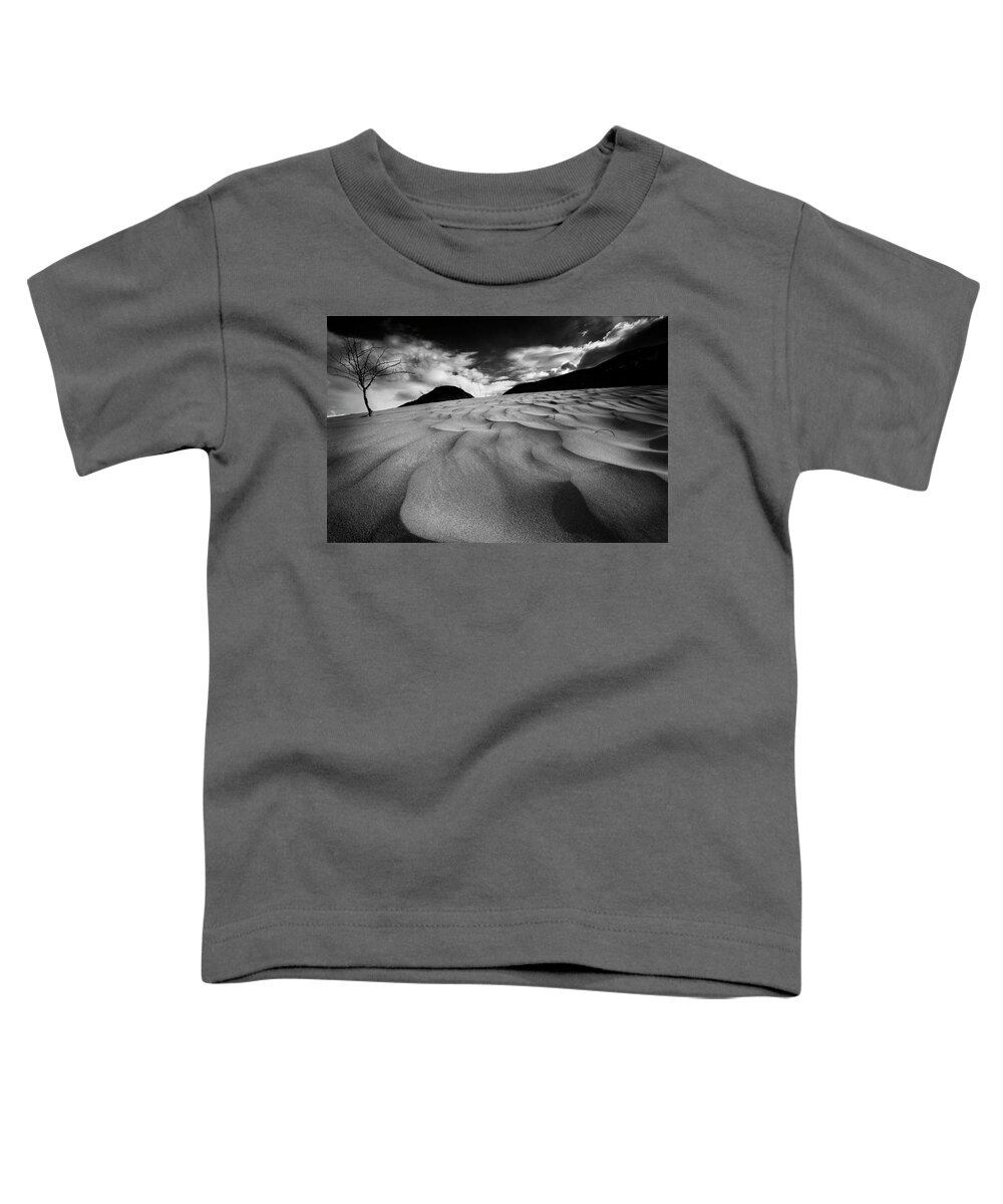 Sand Toddler T-Shirt featuring the photograph Swerves and Curves in Jasper by Dan Jurak