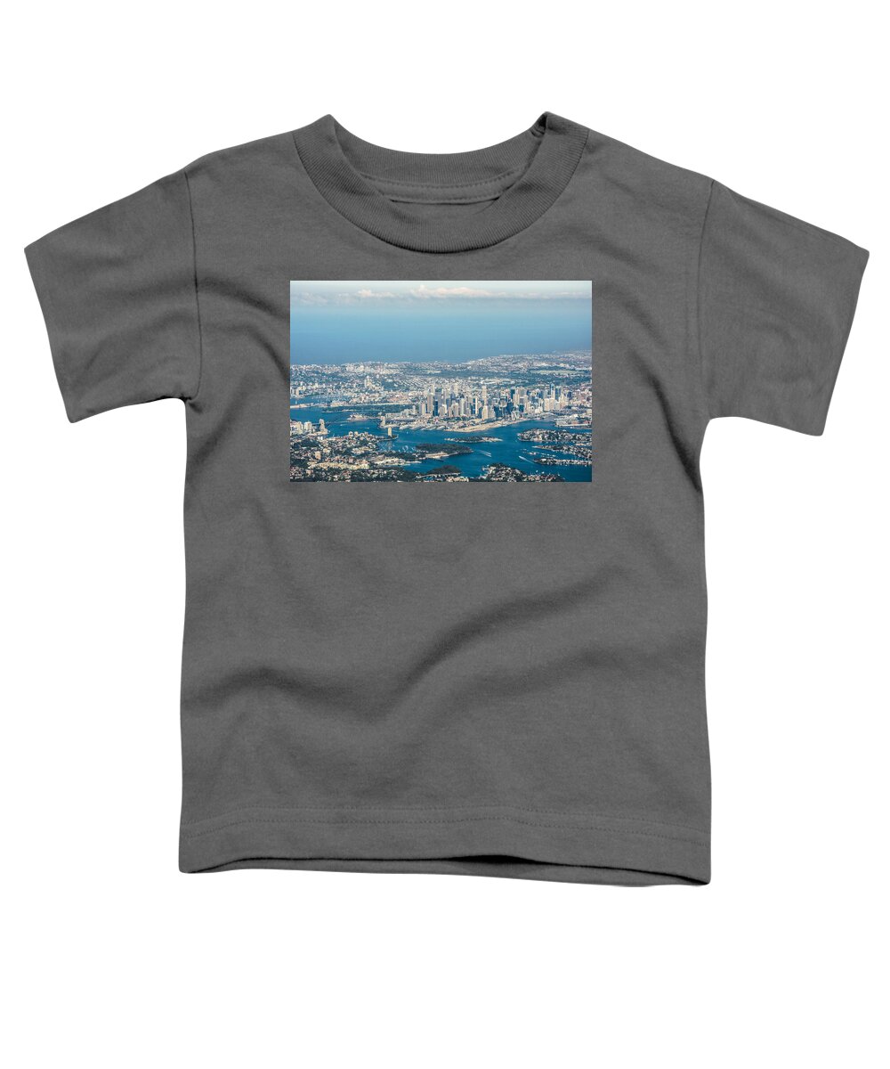 Sydney Toddler T-Shirt featuring the photograph Sydney from the Air by Parker Cunningham