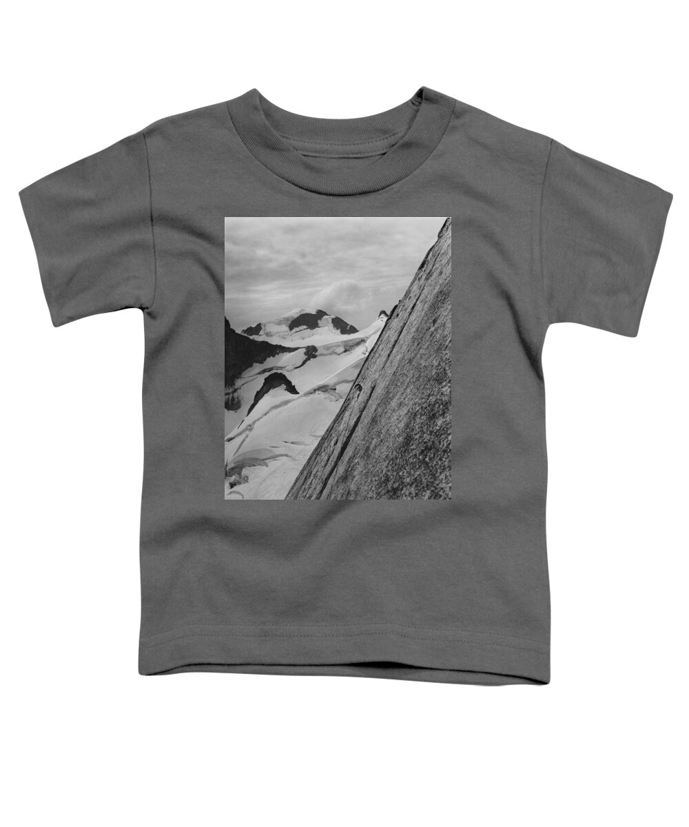 Layton Kor Toddler T-Shirt featuring the photograph T202705 Layton Kor on First Ascent of Pigeon Spire by Ed Cooper Photography