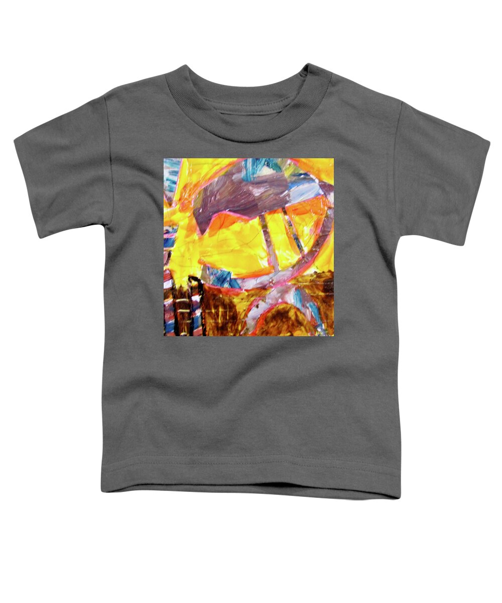 Birds Toddler T-Shirt featuring the painting Tall Bird by Carole Johnson