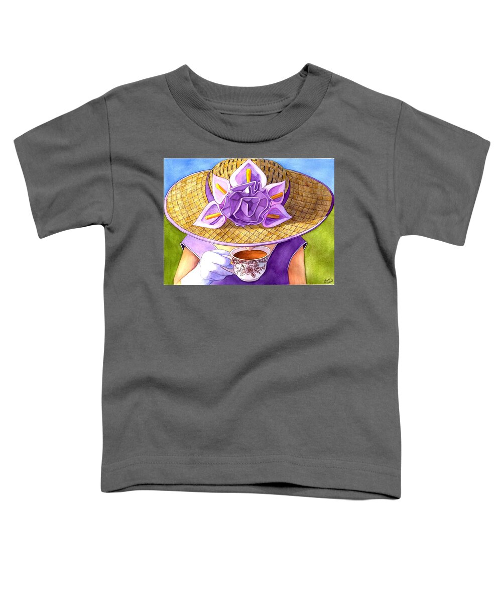 Tea Toddler T-Shirt featuring the painting Tea Party by Catherine G McElroy