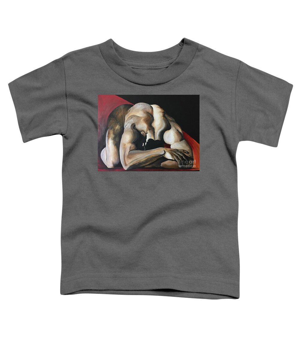 Man Toddler T-Shirt featuring the painting Tell Me The Reason Why by Pamela Henry