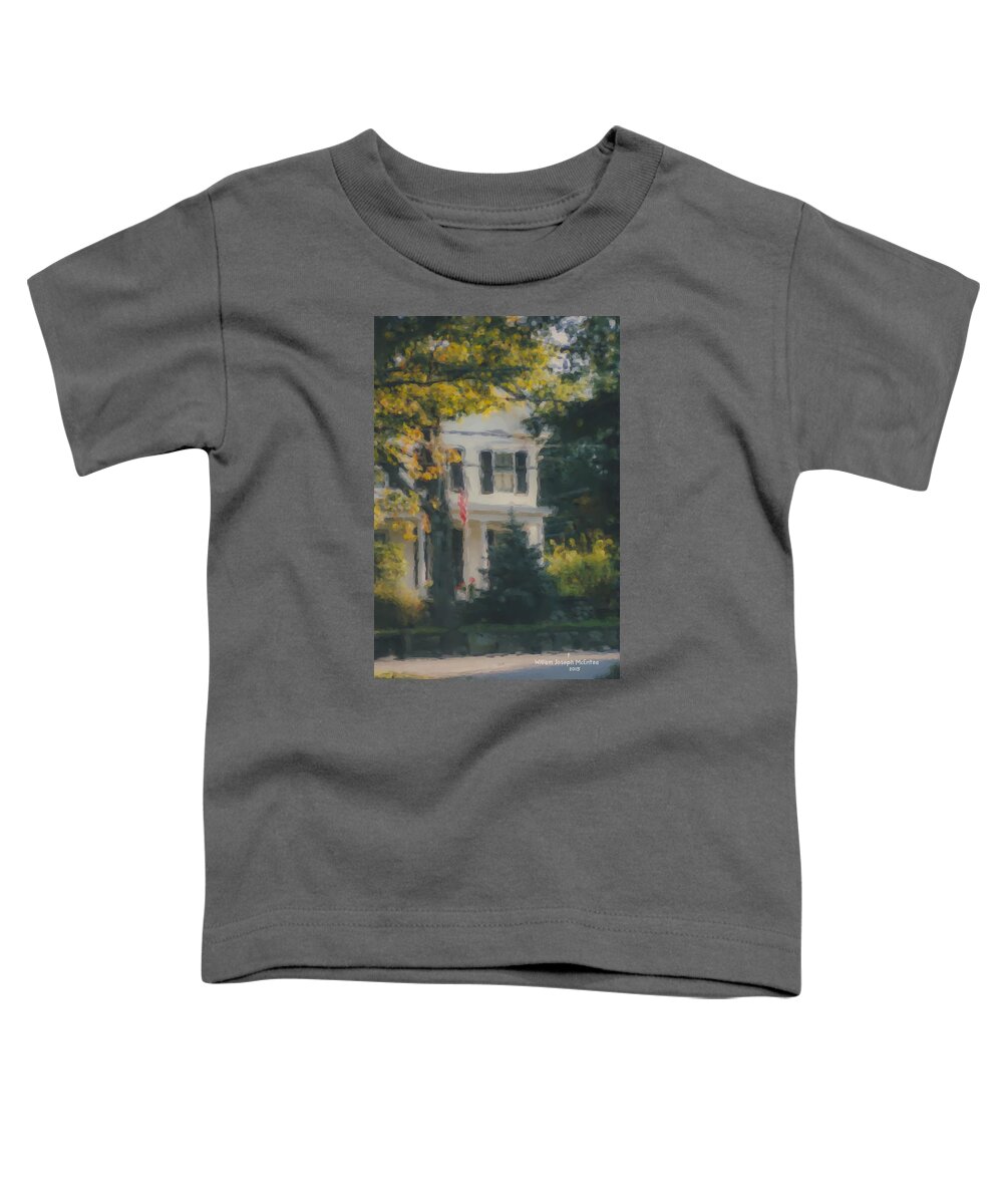 Ten Lincoln Street Toddler T-Shirt featuring the painting Ten Lincoln Street, Easton, MA by Bill McEntee