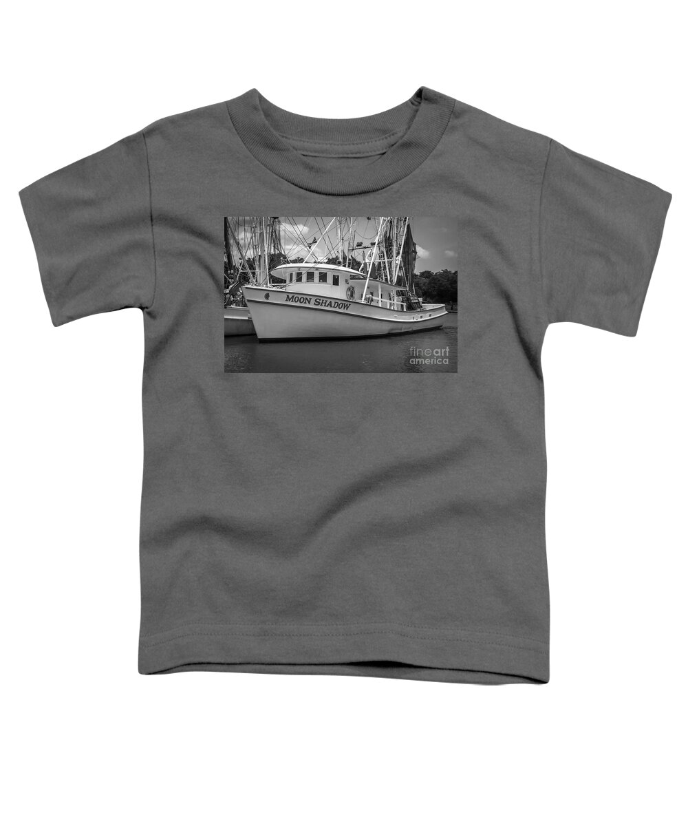 Moon Shadow Toddler T-Shirt featuring the photograph Moon Shadow Working Boat by Dale Powell