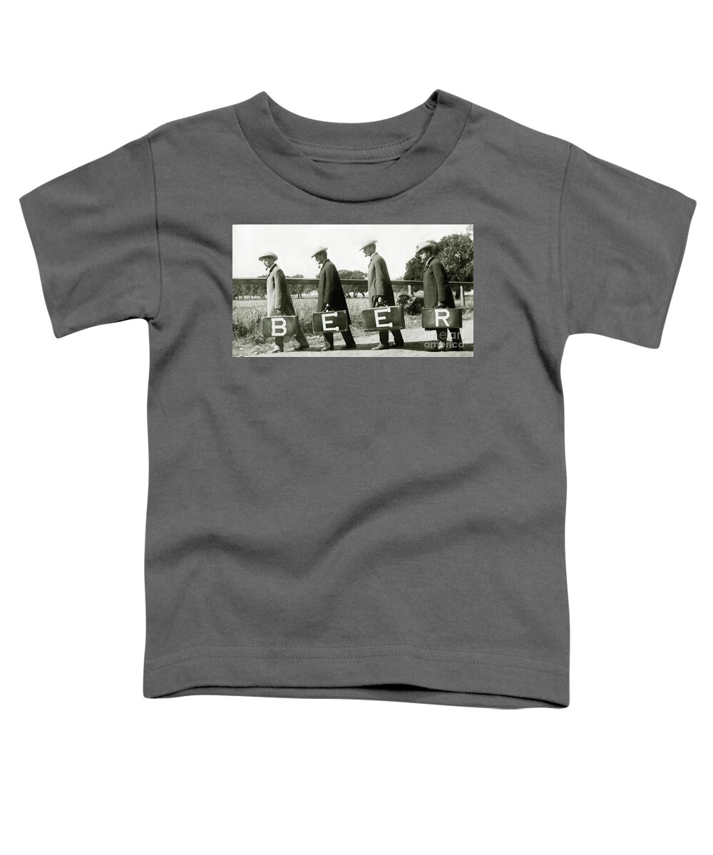 Prohibition Toddler T-Shirt featuring the photograph The Beer Boys by Jon Neidert