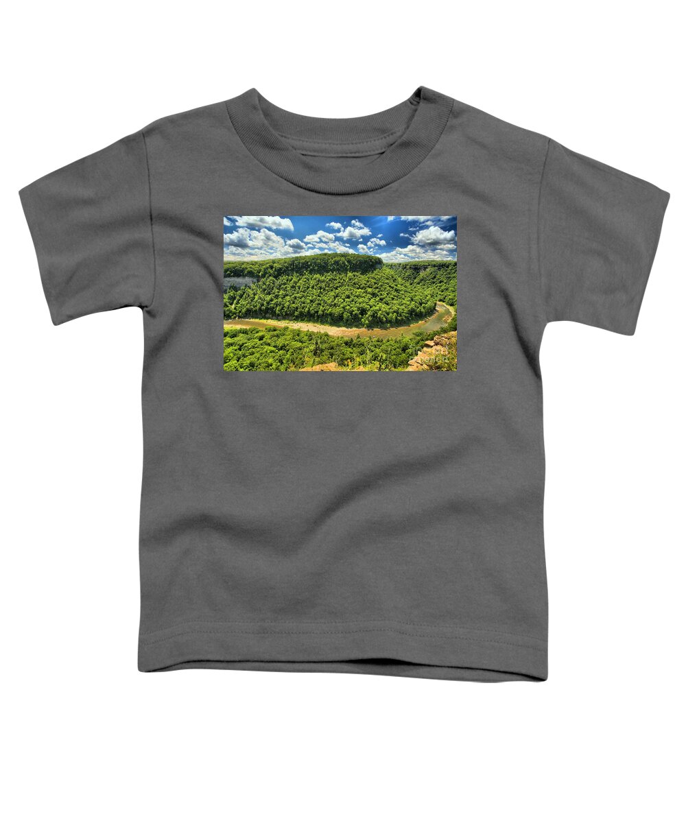 Letchworth State Park Toddler T-Shirt featuring the photograph The Big Bend by Adam Jewell