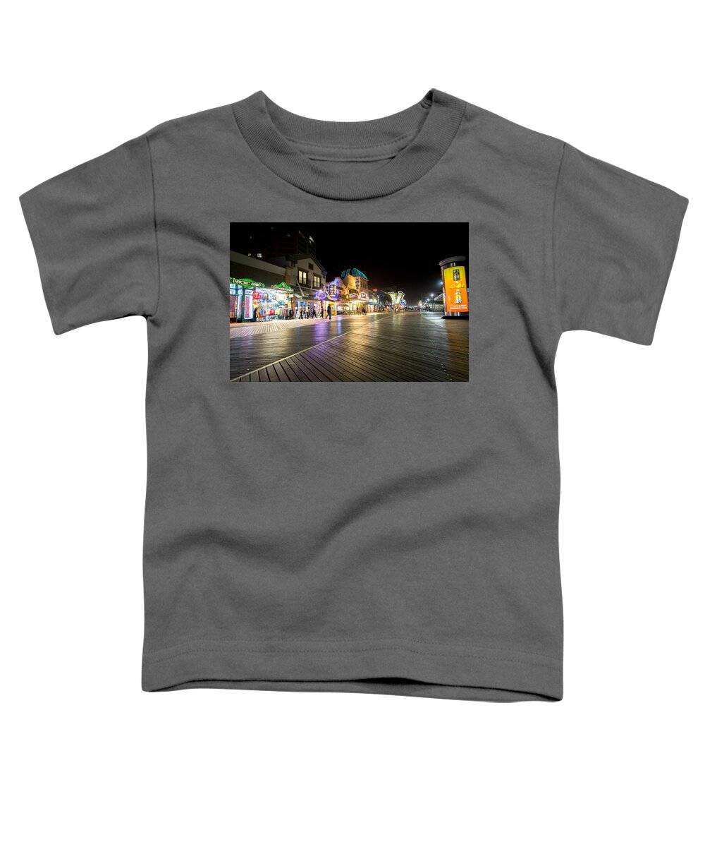 Atlantic City Toddler T-Shirt featuring the photograph The Boardwalk in Atlantic City by The Flying Photographer