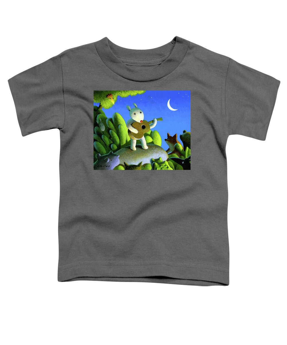 Guitar Player Toddler T-Shirt featuring the painting The Concert by Chris Miles