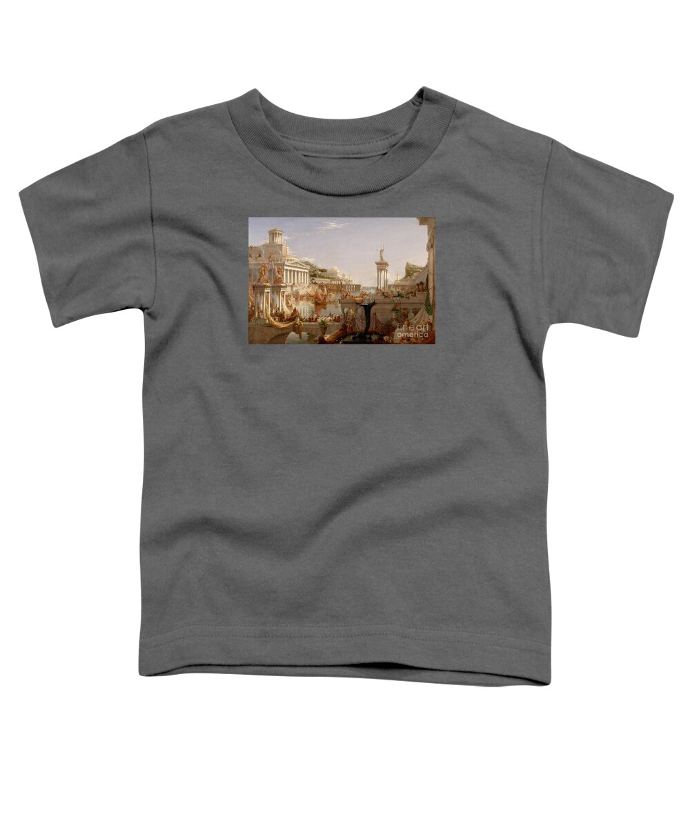 Cole Thomas Toddler T-Shirt featuring the painting The Consummation The Course of the Empire by Celestial Images