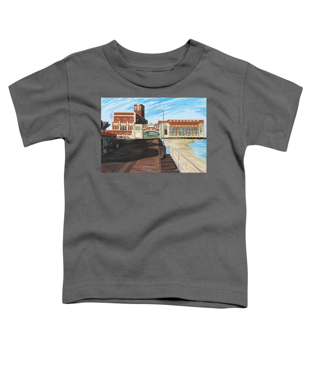 Asbury Art Toddler T-Shirt featuring the painting The Convention Hall Asbury Park by Patricia Arroyo