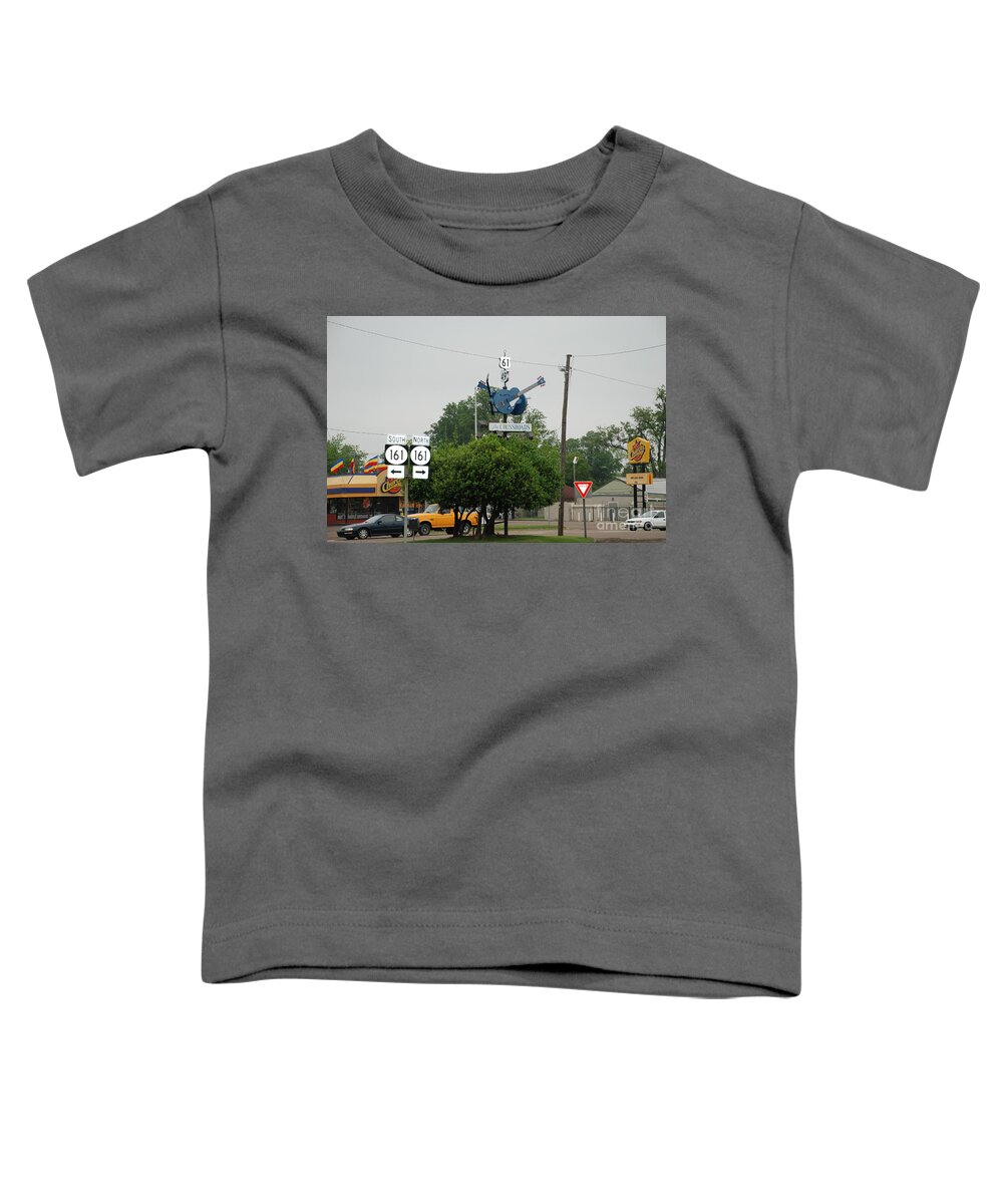 The Blues Toddler T-Shirt featuring the photograph The Crossroads by Jim Goodman
