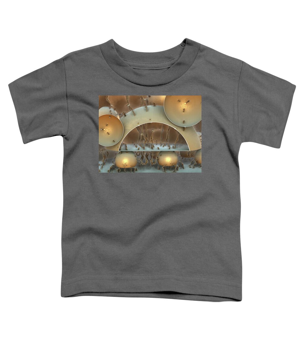 Reflection Toddler T-Shirt featuring the digital art The curious invention of professor Wahnstein by Tim Abeln