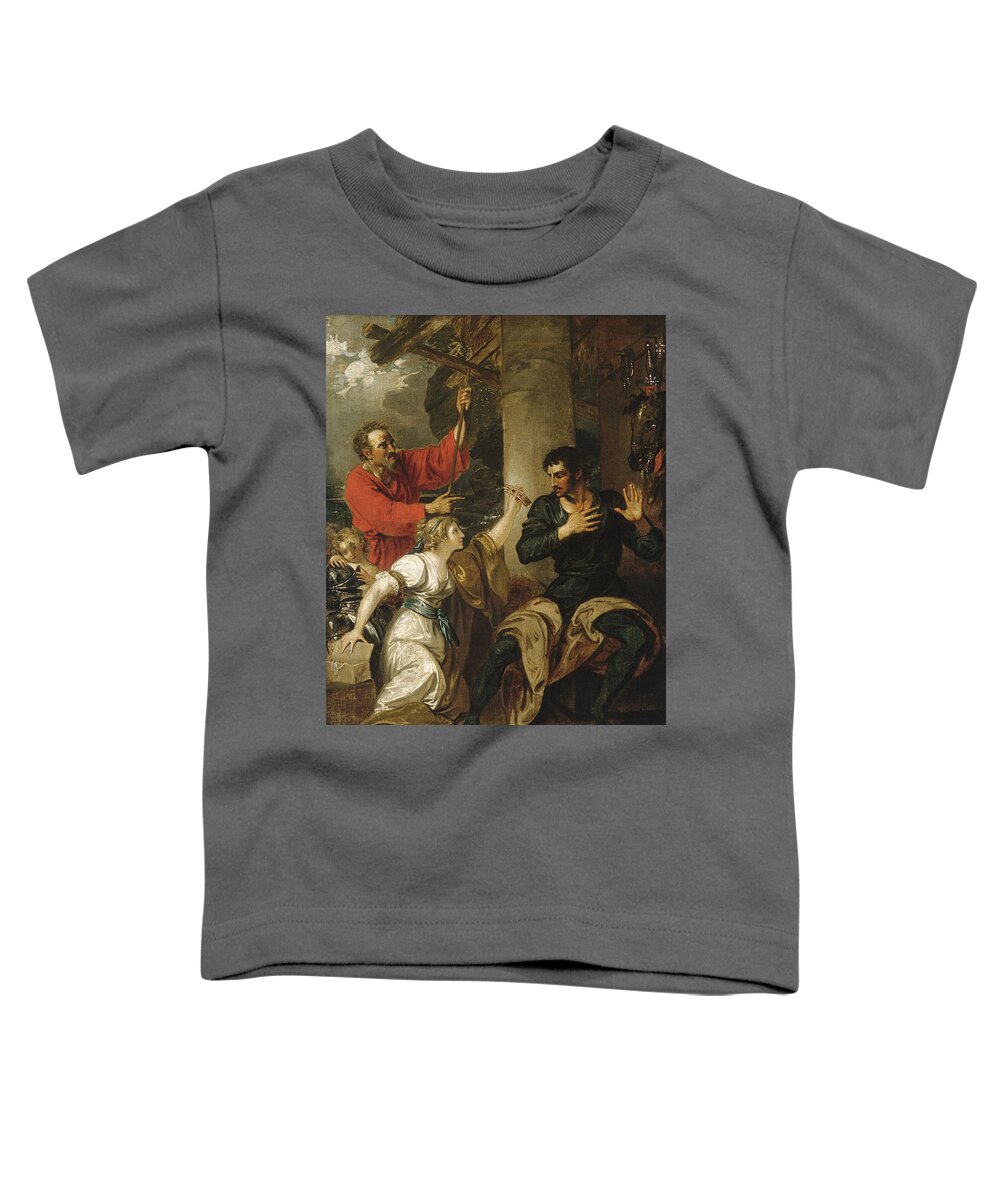Benjamin West Toddler T-Shirt featuring the painting The Damsel and Orlando by Benjamin West