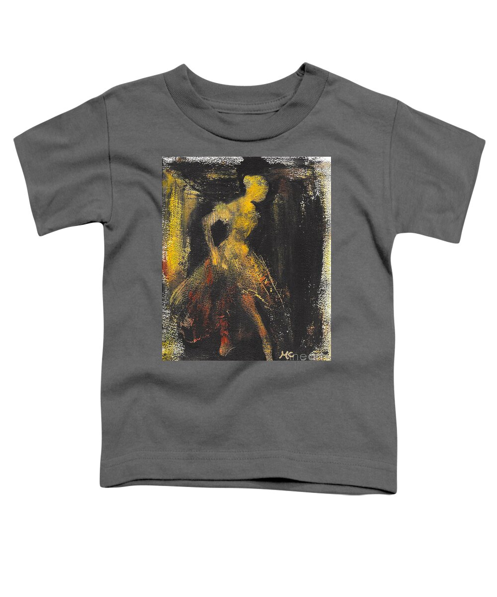 Figure Toddler T-Shirt featuring the mixed media The Debut by Mafalda Cento
